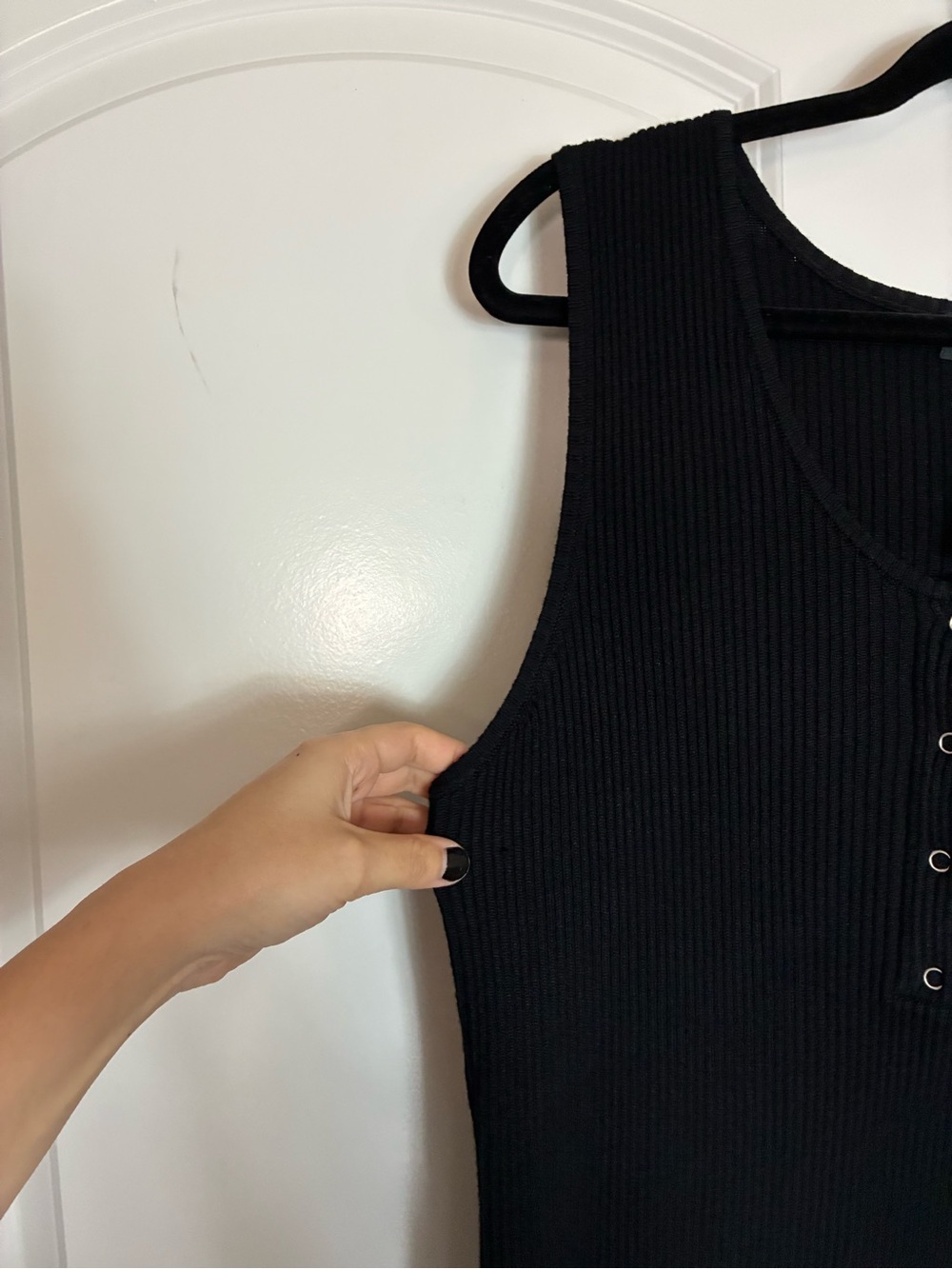 Torrid Deep Black Sleeveless Ribbed Dress Stretchy, Soft, NWT 2X - Picture 10 of 13